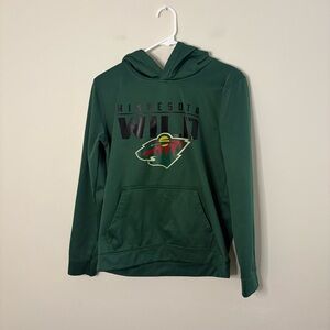 NHL Youth Sweatshirt Minnesota Wild Green Measures Medium EUC